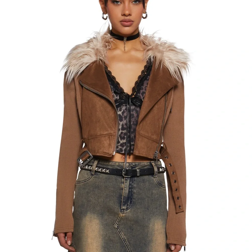 NWT XL DELIA*S ONE TRUE PAIRING MOTO JACKET - Picture 1 of 6